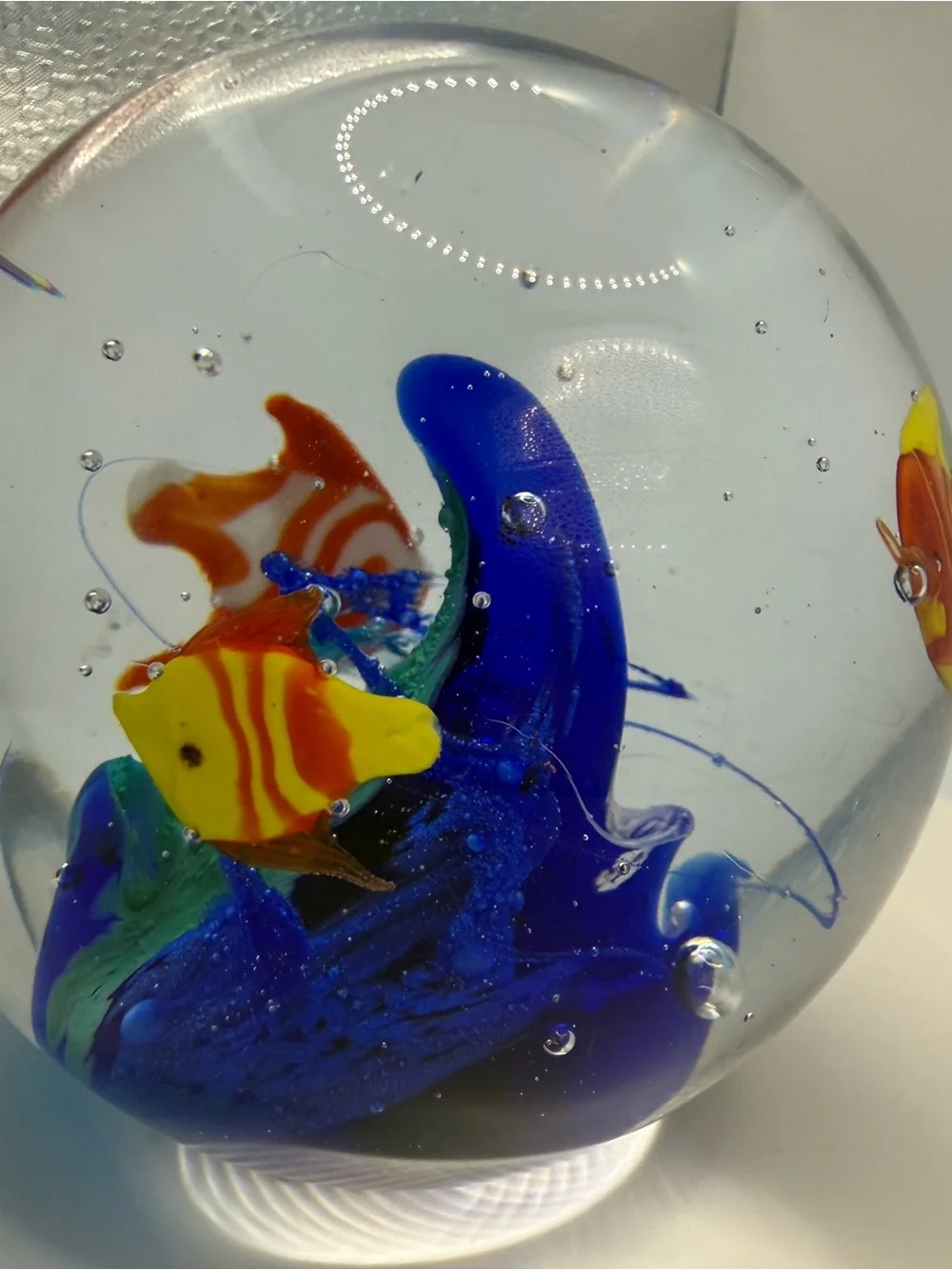 Handmade paper weight Glass Aquarium